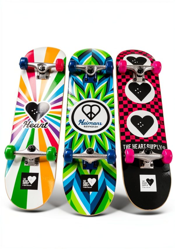 The Heart Supply Skateboard Team Checkerboard Youth Complete-6