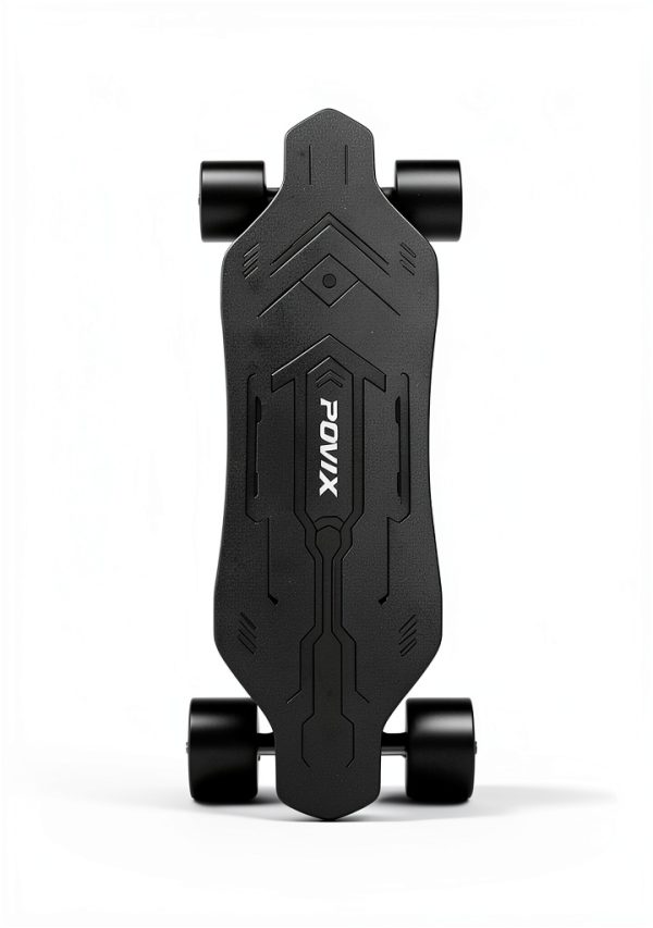 Povix ES7 Pro Electric Skateboard Black LED Lights Teens-5