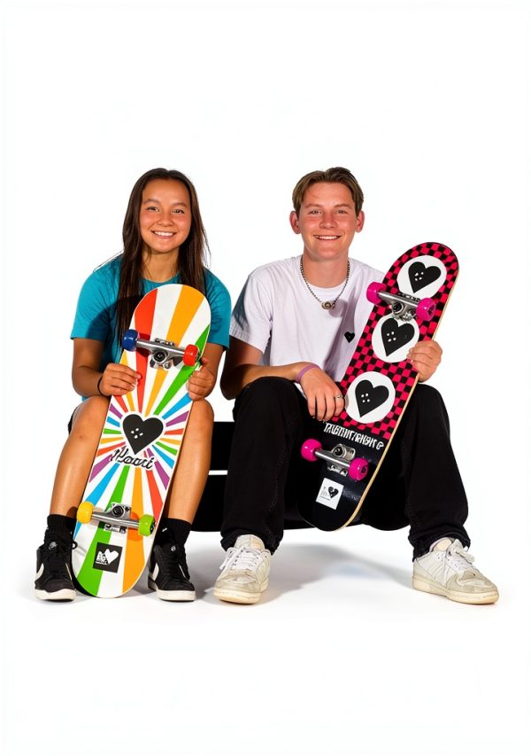 The Heart Supply Skateboard Team Checkerboard Youth Complete-5