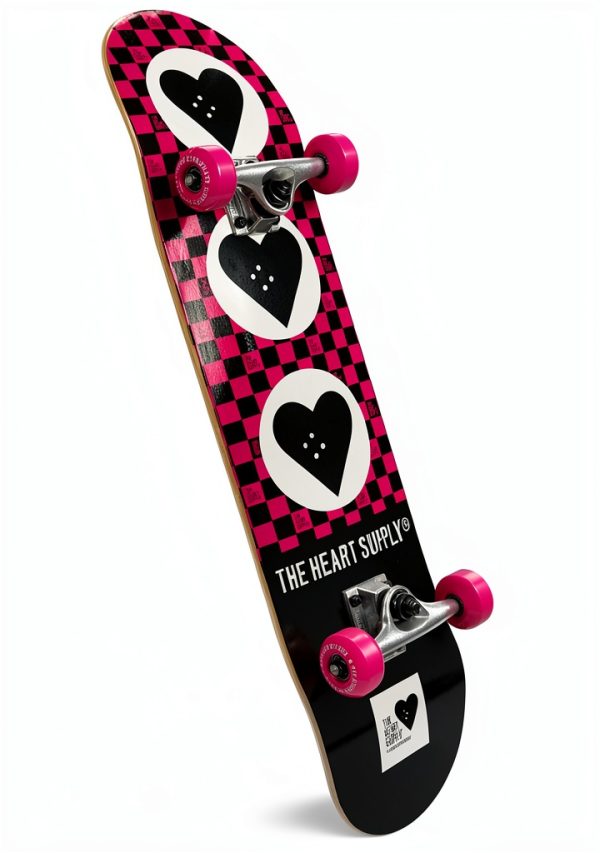 The Heart Supply Skateboard Team Checkerboard Youth Complete-8