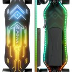 Povix ES7 Pro Electric Skateboard Black LED Lights Teens-0