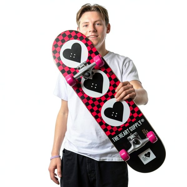 The Heart Supply Skateboard Team Checkerboard Youth Complete-1