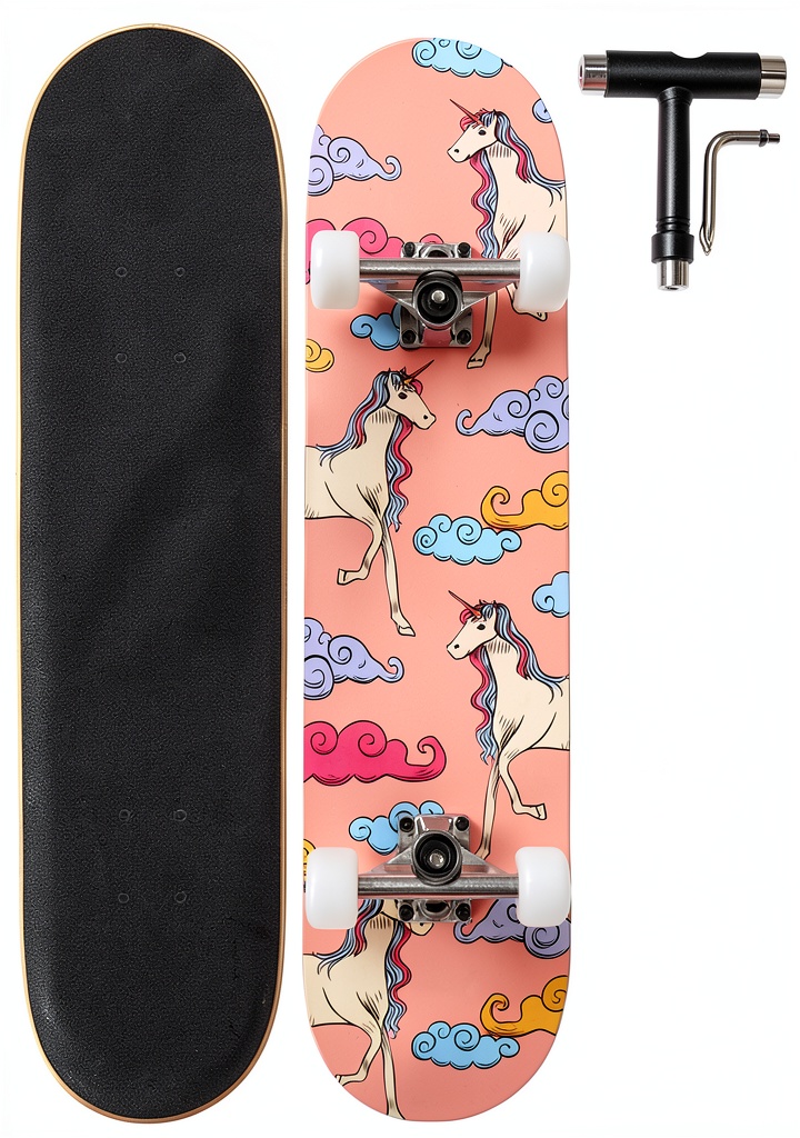 ANNEE Unicorn skateboard showcasing vibrant graphics and deck design