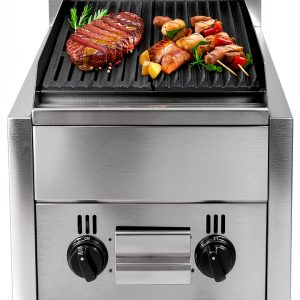 21" Commercial Char Broiler Grill - 2 Burner Gas & Propane Countertop Radiant Broiler, Nsf Certified, for Restaurants, Shawarma & Bbq Use (Fy-977 Model,)-0