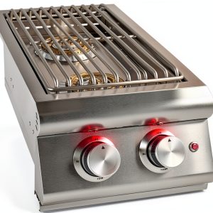 Heavy-Duty Stainless Steel Outdoor Blaze Double Side Burner Natural-0