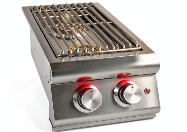 Heavy-Duty Stainless Steel Outdoor Blaze Double Side Burner Natural-0