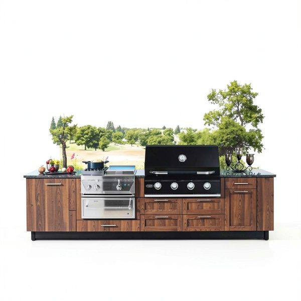 Hygrill 32-Inch Built In Grill for Natural Gas, Stainless Steel Outdoor Kitchen 4-Burner Grill Head, Black-5