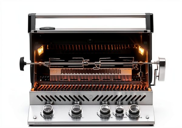 Napoleon BIPRO500RBNSS-3 Built-in Prestige PRO RB Natural Gas Grill Head, 500 sq.in. + Infrared Infrared Rear Burner, Stainless Steel-1