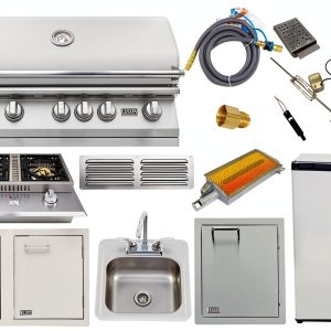 Lion BBQ Direct Premium 10-Piece 40" Natural Gas Grilling Set: Ready-to-Use with Included Hoses, Vent, & Searing burner-0