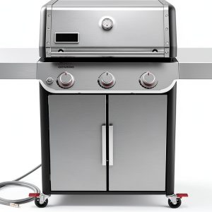 Weber Genesis S-315 Natural Gas Grill for Outdoor Grilling, 3 Burners, Stainless Steel-0