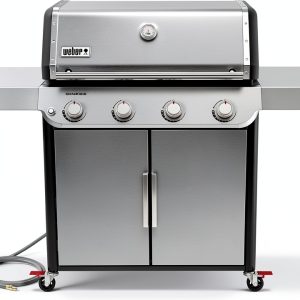 Weber Genesis S-415 Natural Gas Grill for Outdoor Grilling, 4 Burners, Stainless Steel-0