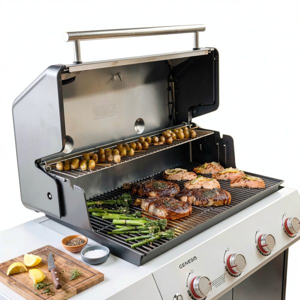 Weber Genesis S-415 Natural Gas Grill for Outdoor Grilling, 4 Burners, Stainless Steel-7