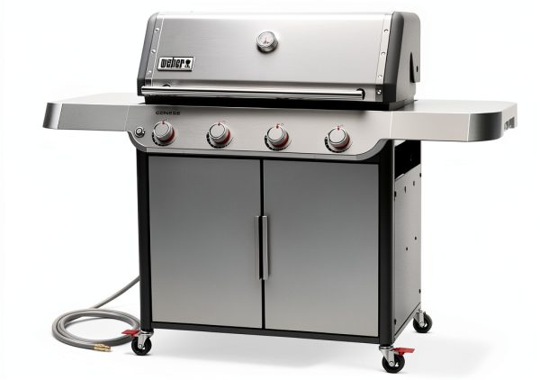 Weber Genesis S-415 Natural Gas Grill for Outdoor Grilling, 4 Burners, Stainless Steel-1